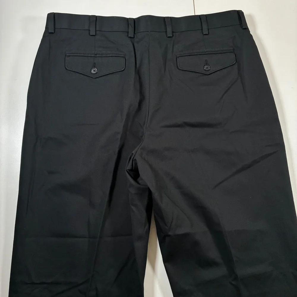 NEW L.L.Bean Dress Chino 40x34 Black Classic Fit Wrinkle Free Cotton 262551